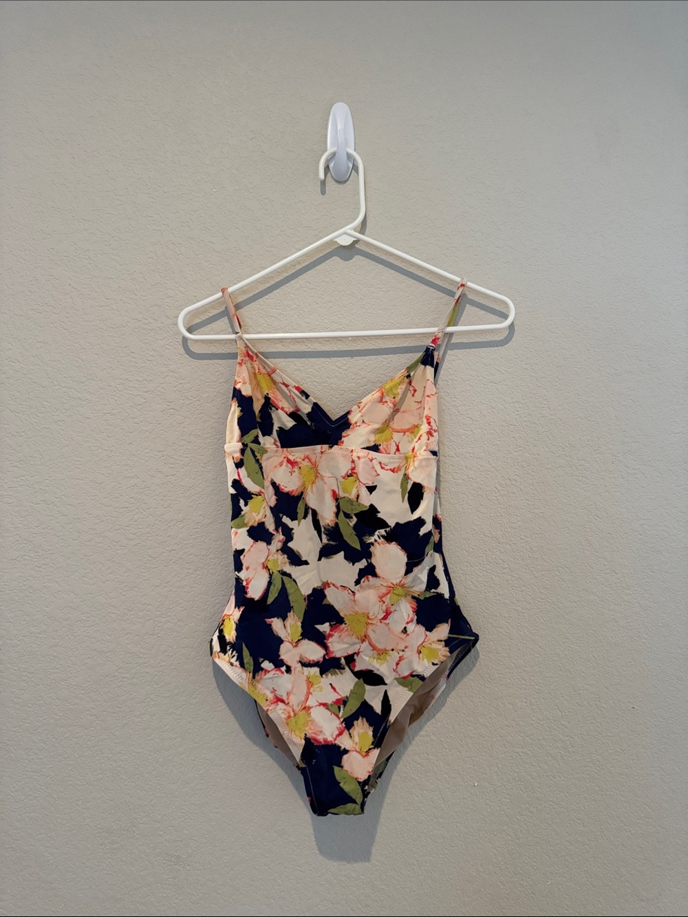Floral One-Piece jcrew Swimsuit - Navy & Pink
